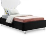 Ghost Velvet Upholstered Bed
