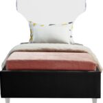 Ghost Velvet Upholstered Bed