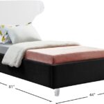 Ghost Velvet Upholstered Bed