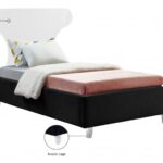 Ghost Velvet Upholstered Bed