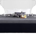 Ghost Velvet Upholstered Bed