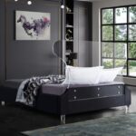 Ghost Velvet Upholstered Bed