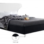 Ghost Velvet Upholstered Bed