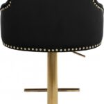 Claude Velvet Upholstered Adjustable Bar | Counter Stool