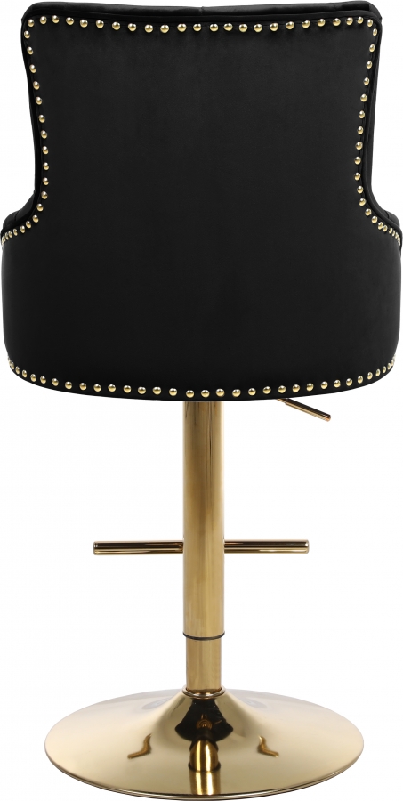 Claude Velvet Upholstered Adjustable Bar | Counter Stool