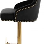 Claude Velvet Upholstered Adjustable Bar | Counter Stool