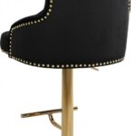 Claude Velvet Upholstered Adjustable Bar | Counter Stool