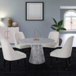 Omni 48" Marble Veneer Dining Table