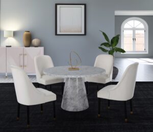 Omni 48" Marble Veneer Dining Table