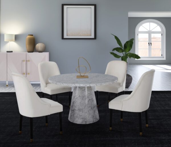 Omni 48" Marble Veneer Dining Table