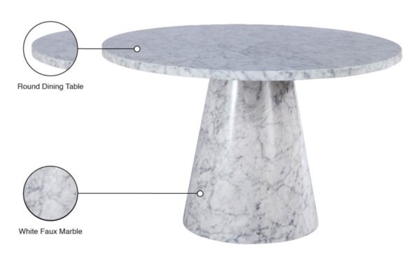 Omni 48" Marble Veneer Dining Table