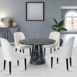 Omni 48" Marble Veneer Dining Table