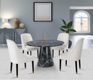 Omni 48" Marble Veneer Dining Table