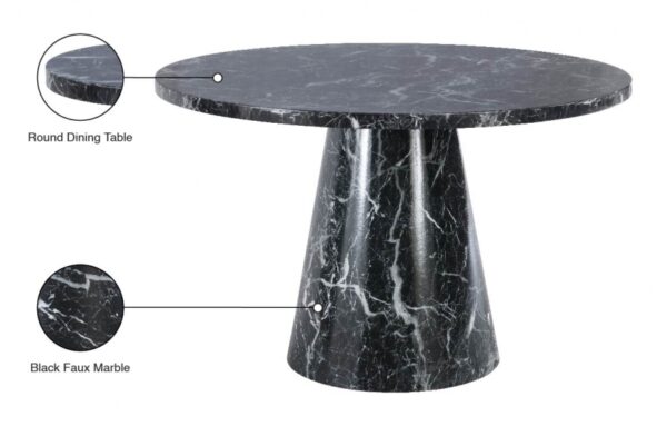 Omni 48" Marble Veneer Dining Table