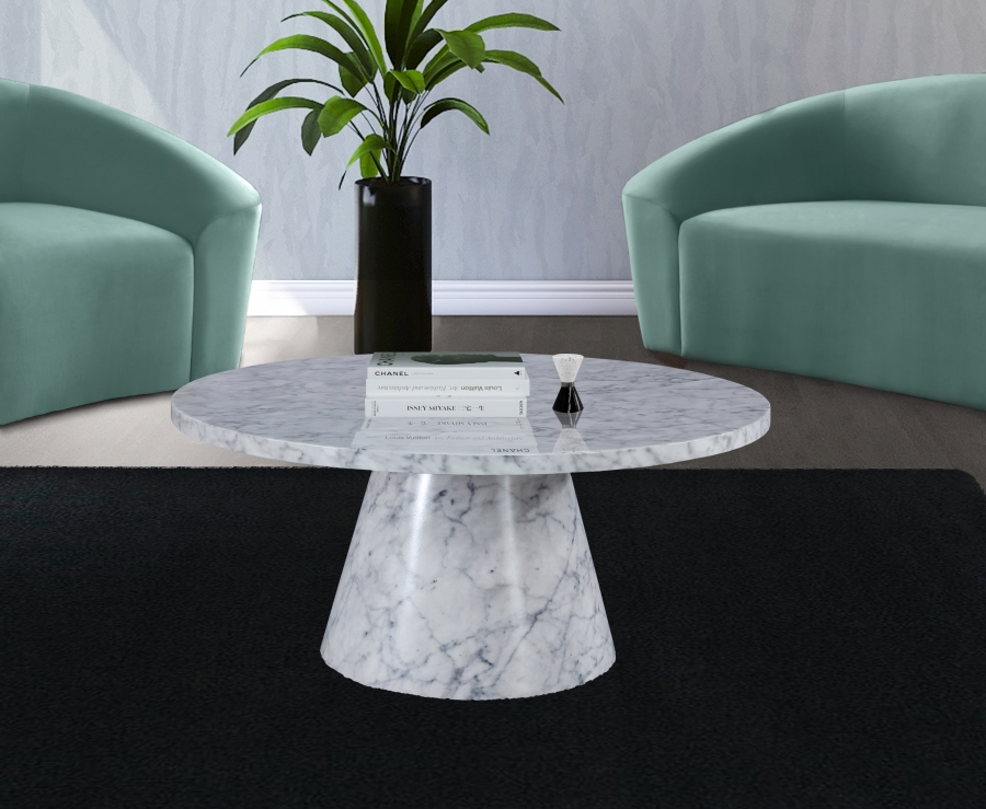 Omni 36" Faux Marble Coffee Table