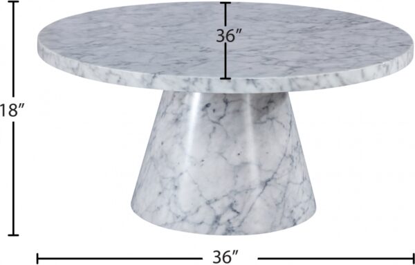 Omni 36" Faux Marble Coffee Table