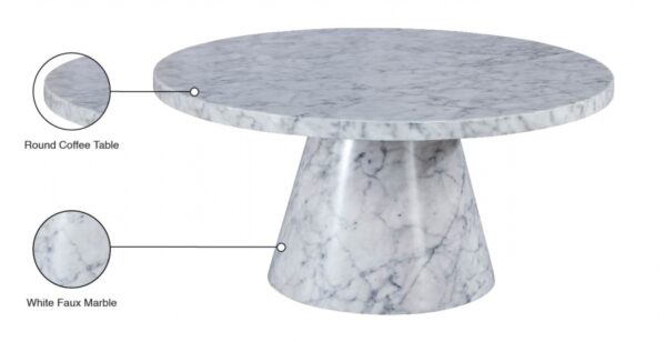 Omni 36" Faux Marble Coffee Table