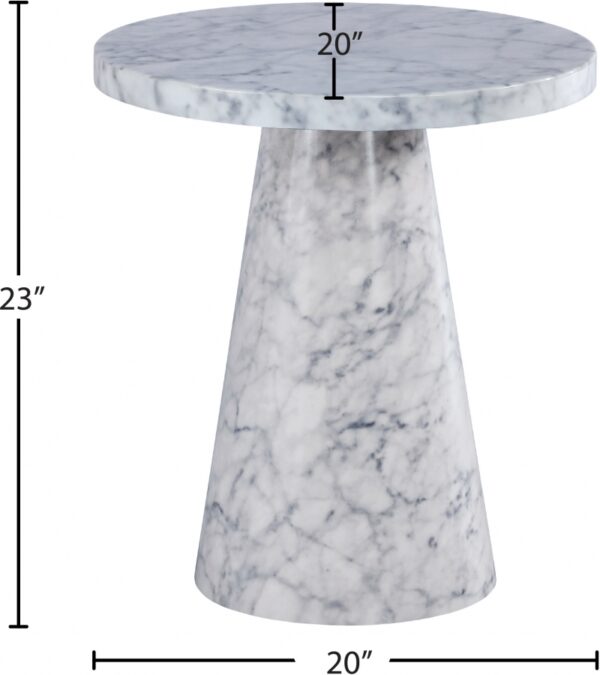 Omni 20" Faux Marble End / Side Table