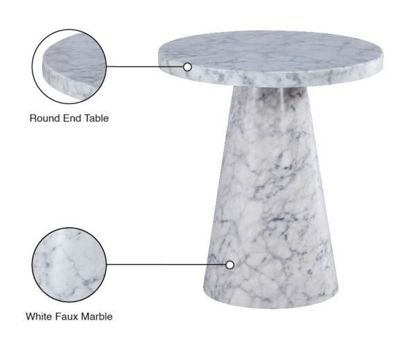 Omni 20" Faux Marble End / Side Table
