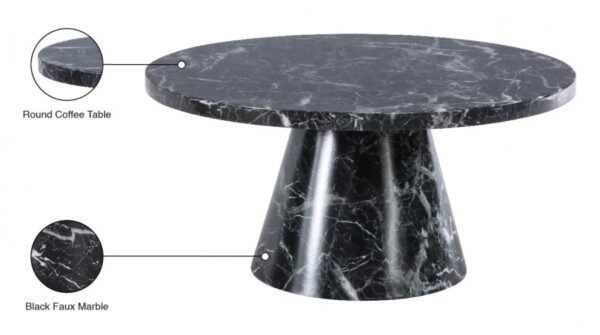Omni 36" Faux Marble Coffee Table