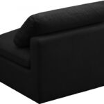 Plush Velvet Upholstered Standard Comfort Modular Armless Chair