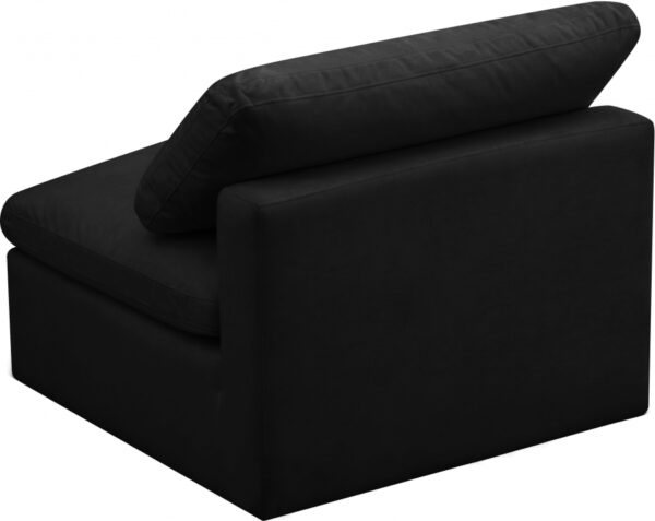 Plush Velvet Upholstered Standard Comfort Modular Armless Chair