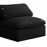 Plush Velvet Upholstered Standard Comfort Modular Armless Chair