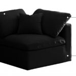 Plush Velvet Upholstered Standard Comfort Modular Corner Chair