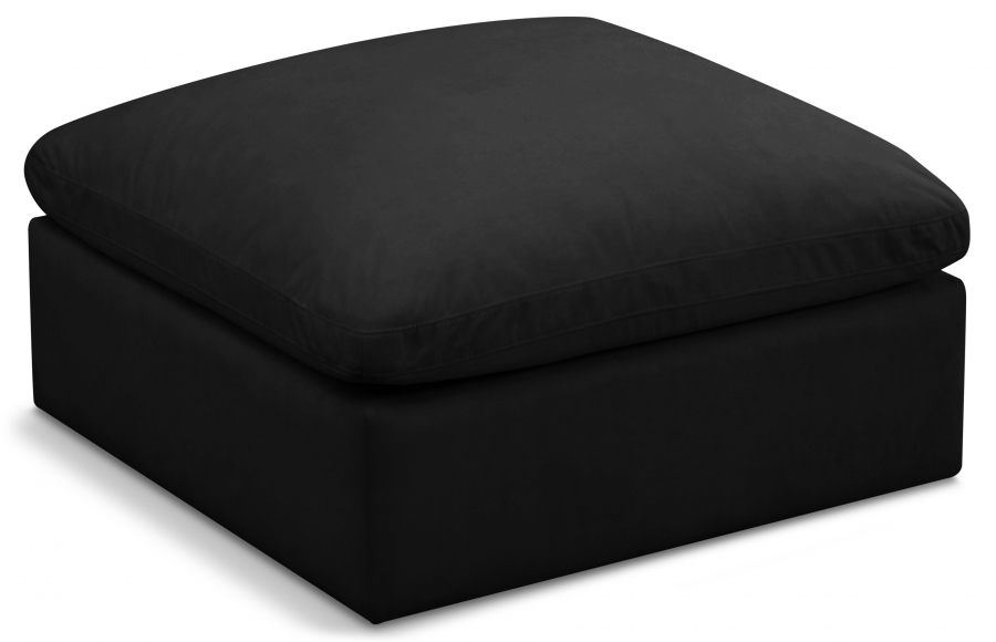 Plush Velvet Upholstered Standard Comfort Modular Ottoman