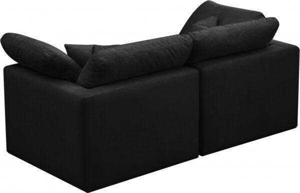 Plush 70" Velvet Upholstered Standard Comfort 2pc. Modular Loveseat