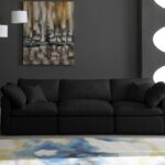 Plush 105" Velvet Upholstered Standard Comfort 3pc. Modular Sofa