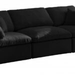 Plush 105" Velvet Upholstered Standard Comfort 3pc. Modular Sofa