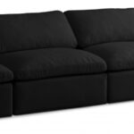 Plush 140" Velvet Upholstered Standard Comfort 4pc. Modular Sofa