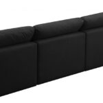 Plush 140" Velvet Upholstered Standard Comfort 4pc. Modular Sofa