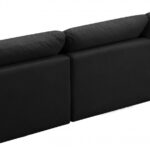 Plush 105" Velvet Upholstered Standard Comfort 3pc. Armless Modular Sofa