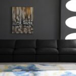 Plush 140" Velvet Upholstered Standard Comfort 4pc. Armless Modular Sofa