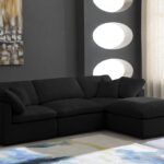 Plush 105" Velvet Upholstered Standard Comfort 4pc. Modular Sectional