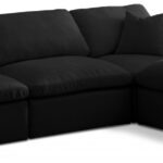 Plush 105" Velvet Upholstered Standard Comfort 4pc. Modular Sectional