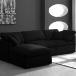 Plush 105" Velvet Upholstered Standard Comfort 4pc. Modular Sectional