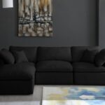 Plush 105" Velvet Upholstered Standard Comfort 4pc. Modular Sectional