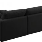 Plush 105" Velvet Upholstered Standard Comfort 4pc. Modular Sectional