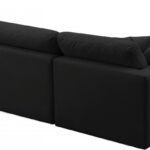 Plush 105" Velvet Upholstered Standard Comfort 4pc. Modular Sectional