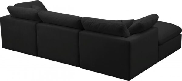 Plush 105" Velvet Upholstered Standard Comfort 4pc. Modular Sectional