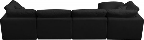 Plush 140" Velvet Upholstered Standard Comfort 5pc. Modular Sectional