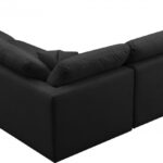 Plush 105" Velvet Upholstered Standard Comfort 5pc. Modular Sectional