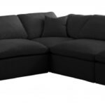 Plush 105" Velvet Upholstered Standard Comfort 5pc. Modular Sectional