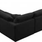 Plush 105" Velvet Upholstered Standard Comfort 5pc. Modular Sectional