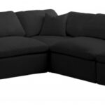 Plush 105" Velvet Upholstered Standard Comfort 5pc. Modular Sectional