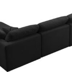 Plush 140" Velvet Upholstered Standard Comfort 6pc. Modular Sectional