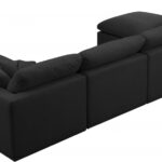 Plush 140" Velvet Upholstered Standard Comfort 6pc. Modular Sectional